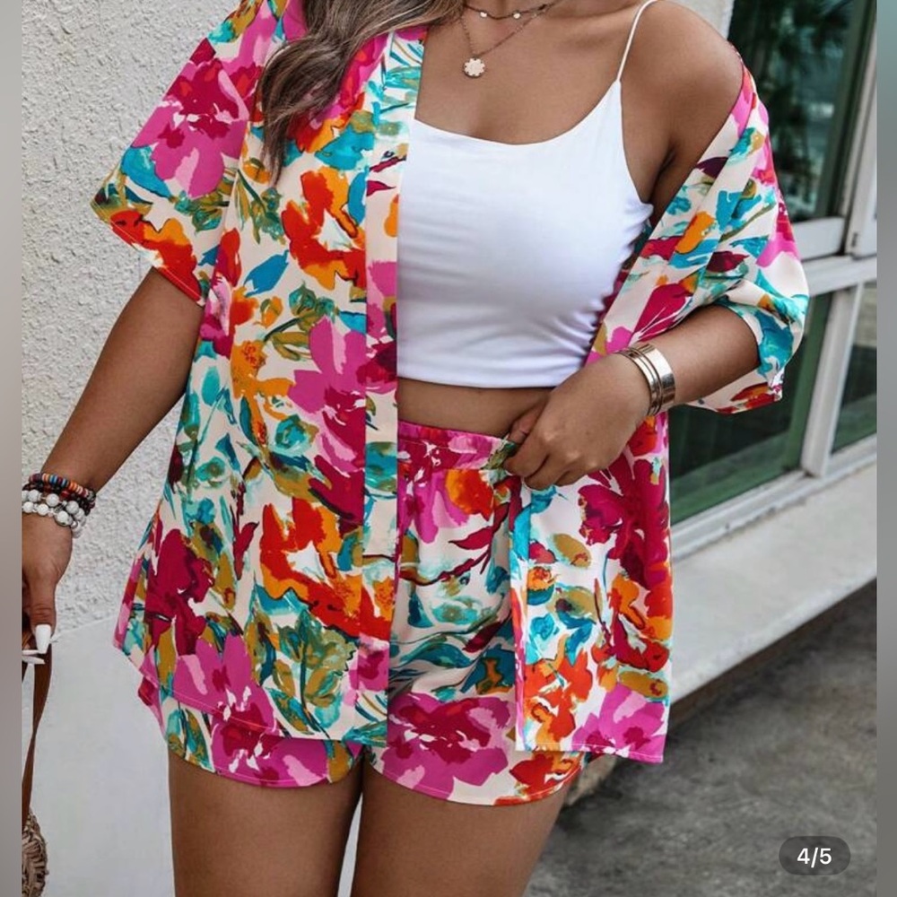Tropical Floral Women's Swim Cover-Up